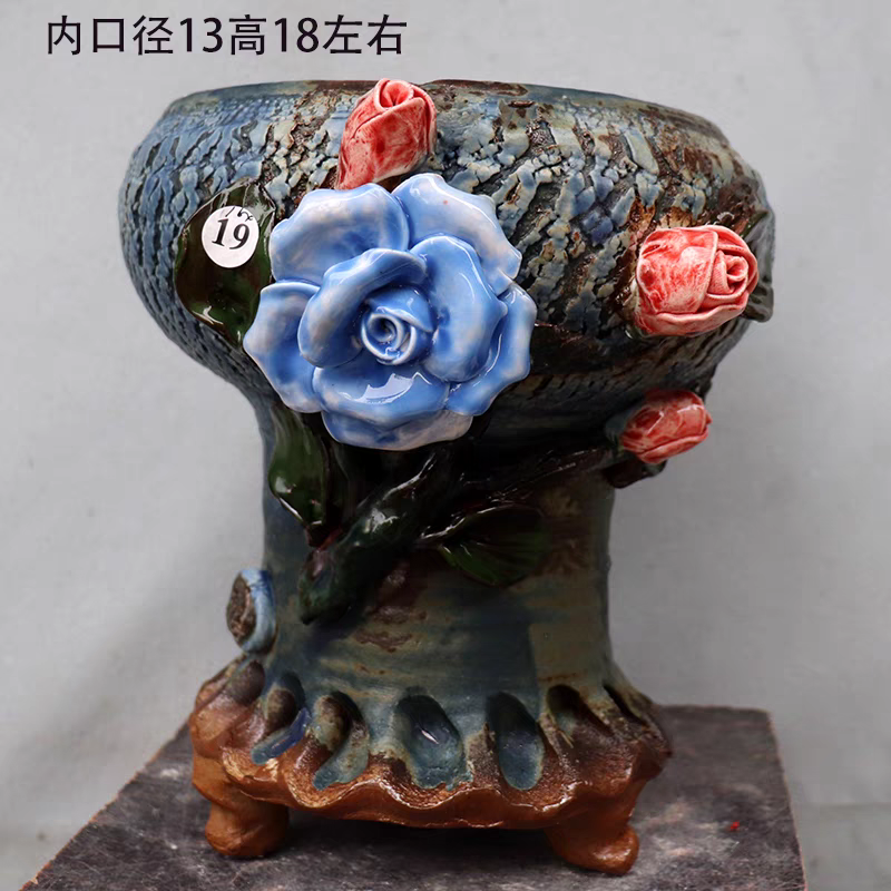 Bonsai Plant Pot with Handle Drainage Hole Flower Container Bowl for Cactus Tree Indoor Outdoor Office Decor.png