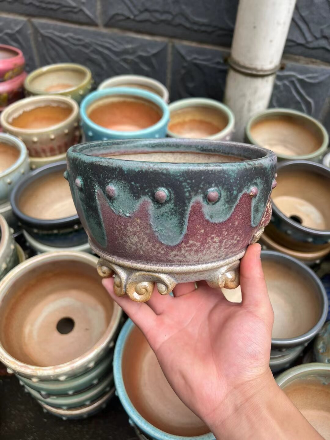 Ceramic Cactus Planter Pots for Indoor Unique Flower Planter Container for Home Office Decor(1).jpg