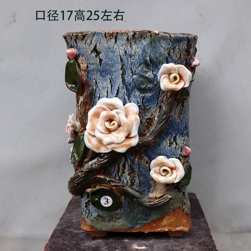 Ceramic Plant Pots with Drainage Hole and Ceramic Tray Gardening Home Desktop Office Windowsill Decoration Gift(1).png