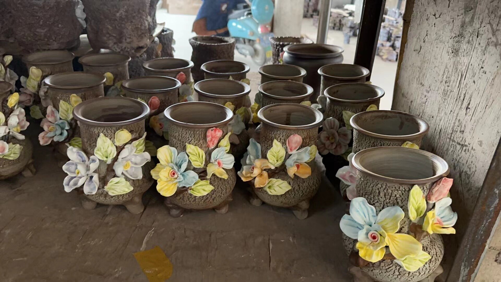 Ceramic Plant Pots with Drainage Hole and Saucers Small Glazed Gradient Colors Flower Pot Indoor Planter Succulent Cactus.jpg