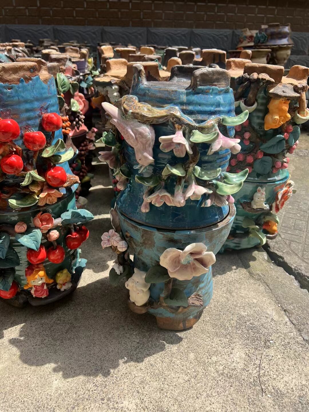 Ceramic Planter with Drainage for Indoor Plants Vintage Ceramic Vase Country Chic Spring Garden Home Decor.jpg