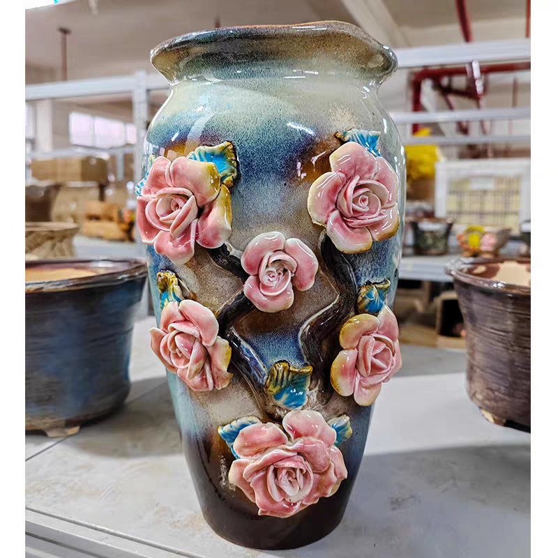 Ceramic Succulent Planter Pot with Drainage Hole and Tray Flower Pot for Indoor and Outdoor Plants(1).png