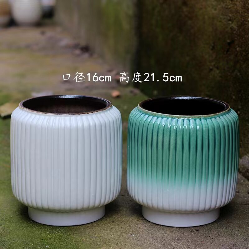 European Fashionable Style Handmade Home Garden Decoration Large Terracotta Ceramic Flower Pots for Balcony.jpg