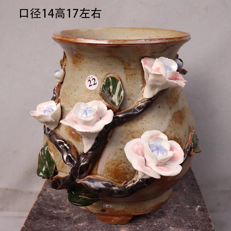 Glazed Terracotta Succulent Pot Planter Small Plant Pot with Drainage Hole and Bamboo Saucer Cactus Ceramic Pot.png