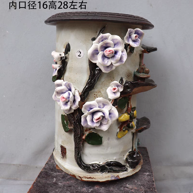 Hand Painted Flower Pots for Plants Unique Texture Decorative Planter for Indoor and Outdoor Pottery Vase.png