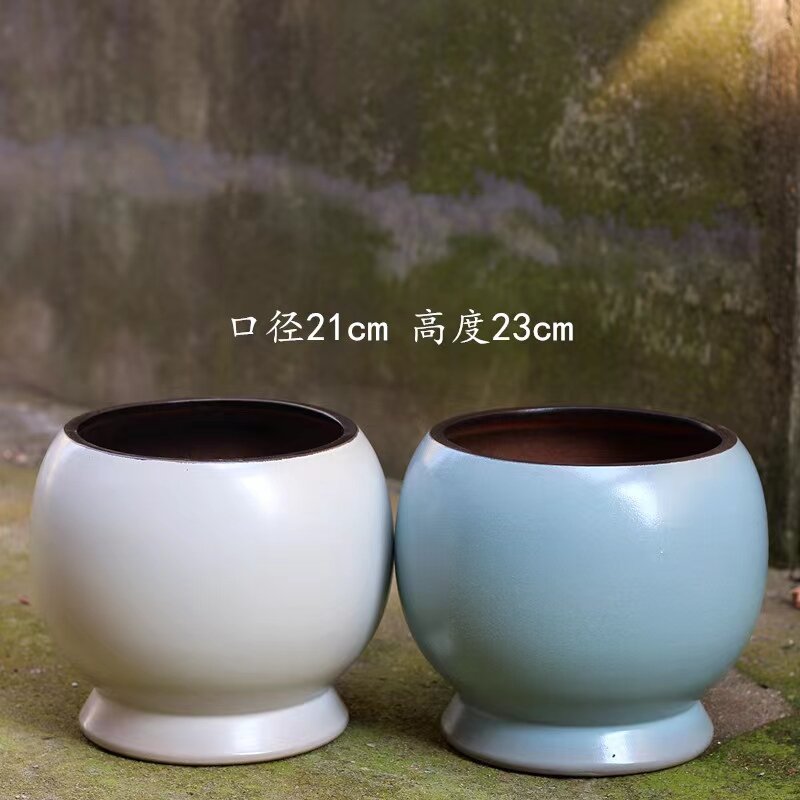 Indoor Planters with Saucers  Drainage Hole Planter pots for Indoor Plants and Flower White.jpg