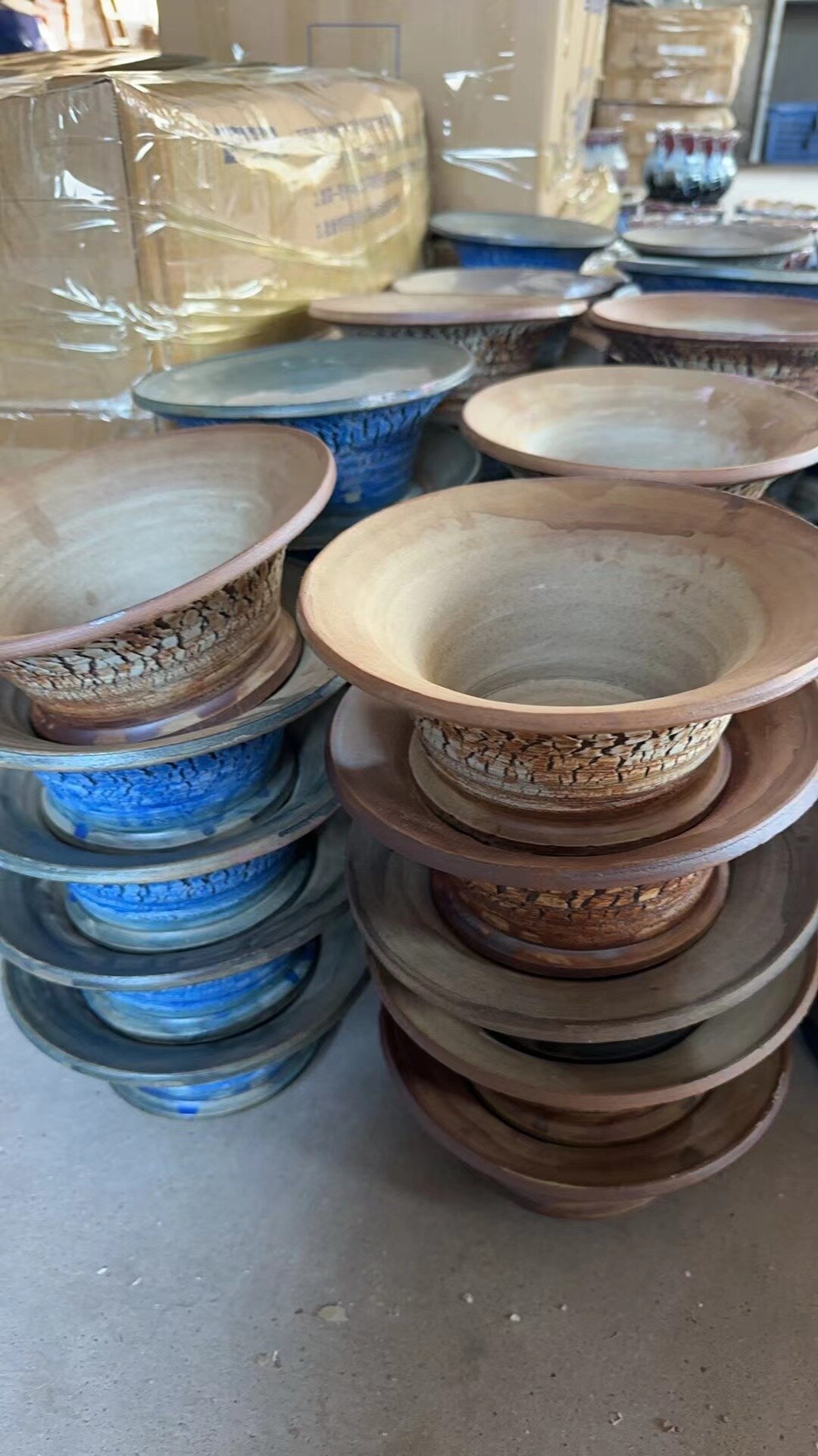 Planter Small Ceramic Air Plant Flower Pots Cactus Faux Planters Containers with Bamboo Tray.jpg