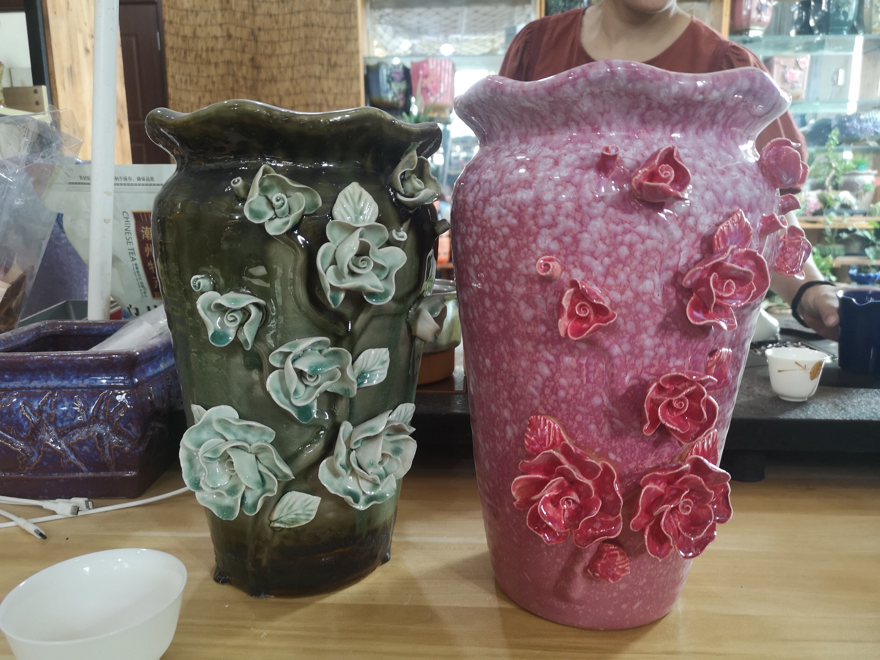 Vintage Ice Crack Glaze Plant Pots with Drainage Holes Decorative Flower Pots for Outdoor Garden Home Decor.jpg