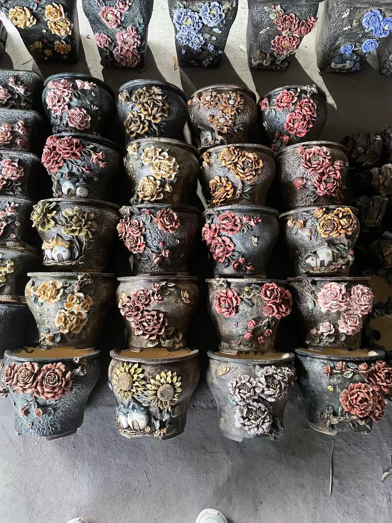 Custom Size Bouquet Shape Porcelain Ceramic Succulent Cactus Planter Pots Flowerpot with Bow Design.jpg