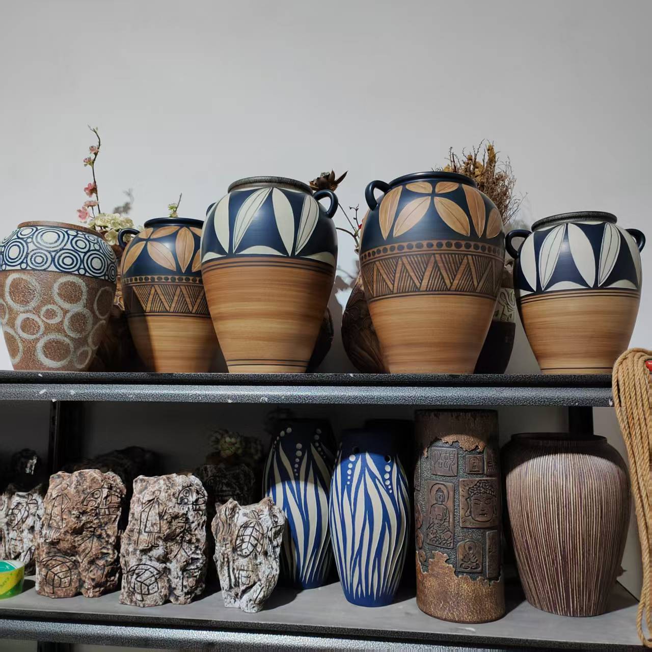 factory corporate activities cheap glazed cylinder ceramic flower pots for home indoor planters.jpg