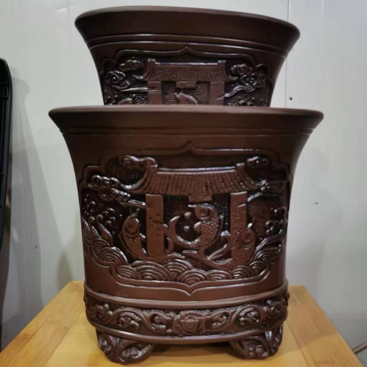 Handmade Yixing Bonsai Pot Planter Ceramic Bonsai PotPurple Clay Bonsai Pot Unglazed.jpg