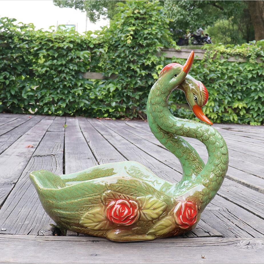 20 (1) Swan couples plate home decoration pieces ceramic.jpg